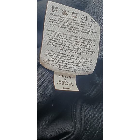 Nike Size M Golf Jacket Mens Black Standard Fit Hoodie Full Zip Long Sleeve Ca9 - Picture 7 of 8